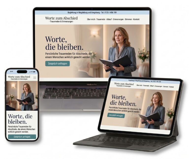 Webseite erstellen für Trauerredner